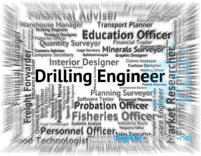Drilling Engineer Means Oil Well And Boring Stock Image
