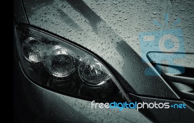 Drop On Car Stock Photo