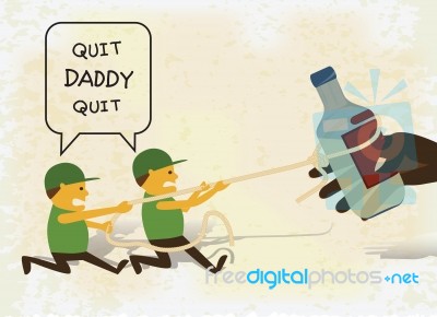 Drunk Quit Concept Stock Image