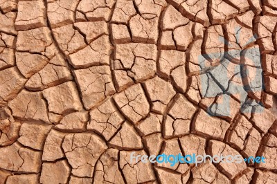 Dry Cracked Ground Stock Photo