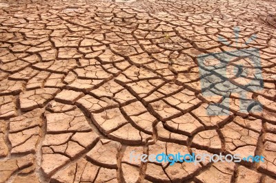 Dry Cracked Ground Stock Photo