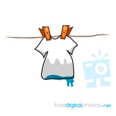 Drying clothesline Stock Image