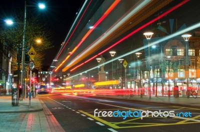 Dublin At Night Stock Photo