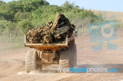 Dumper Truck With Cargo Stock Photo