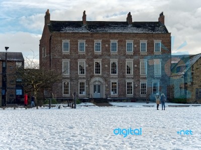 Durham, County Durham/uk - January 19 : View Of Cosin's Hall In Stock Photo