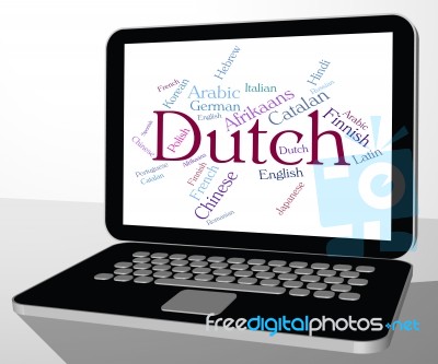 Dutch Language Means The Netherlands And Foreign Stock Image