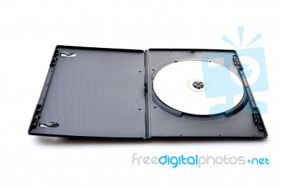 Dvd In Black Case Stock Photo