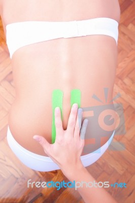 Dynamic Functional Bandage With Taping Stock Photo