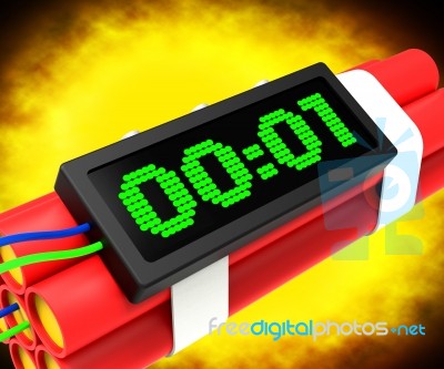Dynamite Deadline Time Showing Urgency Or Terrorism Stock Image