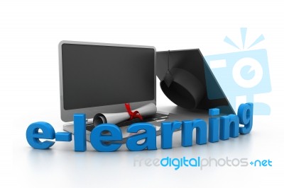E-learning Education Concept Stock Image