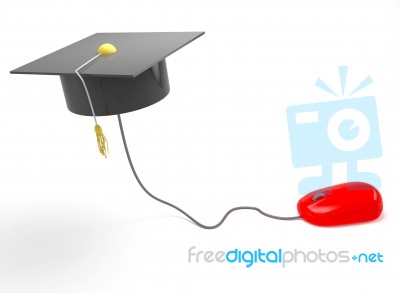 E-learning Graduation Stock Photo Stock Image