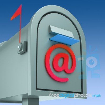E-mail Postbox Shows Sending And Receiving Mail Stock Image