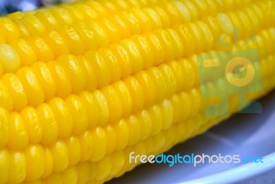 Ear Of Corn - Food Background Stock Photo