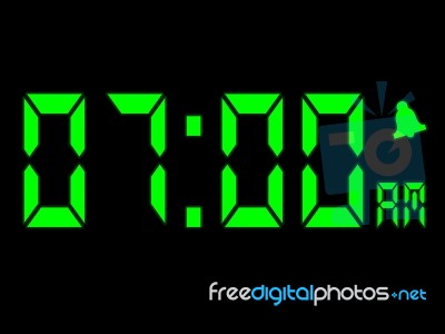 Early Morning Alarm Call At Seven Am Stock Image