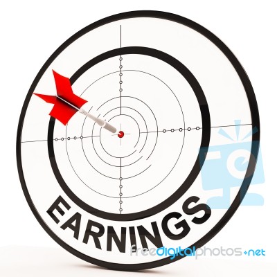 Earnings Shows Prosperity, Career, Revenue And Income Stock Image