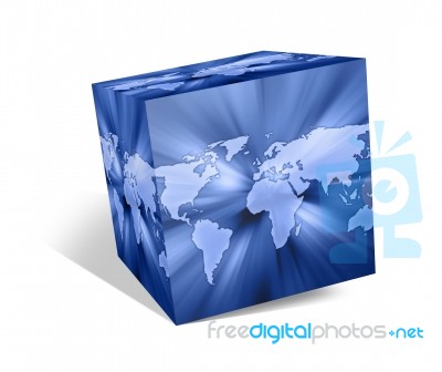 Earth Cube Stock Image