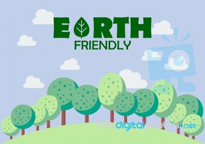 Earth Friendly Poster Stock Image