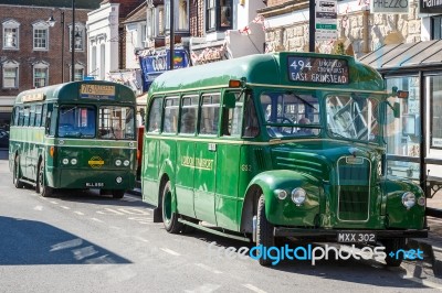 East Grinstead Vintage Bus Rally Stock Photo