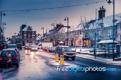 East Grinstead, West Sussex/uk - December 19 : View Of The High Stock Photo
