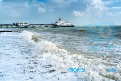 Eastbourne, East Sussex/uk - October 21 : Tail End Of Storm Bria… Stock Photo