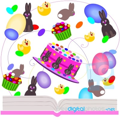 Easter Cookbook Stock Image
