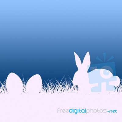 Easter Egg Represents Bunny Rabbit And Copy Stock Image