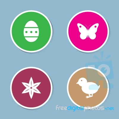 Easter Icon Set Stock Image