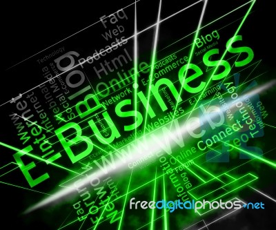 Ebusiness Word Represents World Wide Web And Business Stock Image