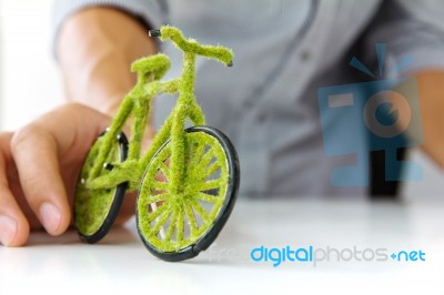 Eco Bicycle Concept Stock Photo