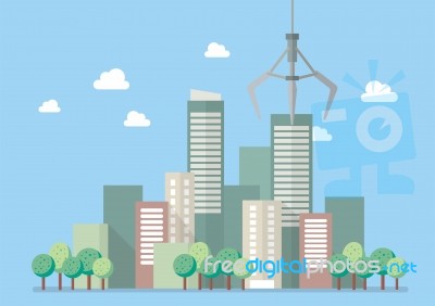 Eco City  Illustration Stock Image