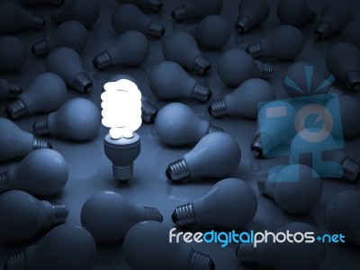 Eco Energy Saving Light Bulb Stock Image