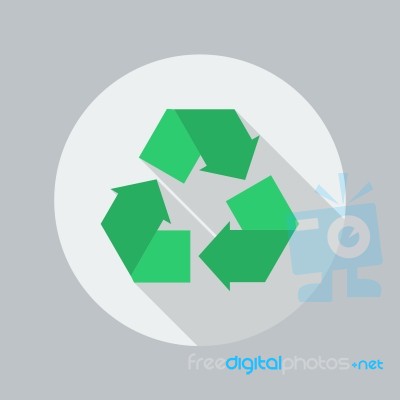 Eco Flat Icon. Recycle Stock Image