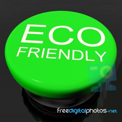 Eco Friendly Button Stock Image