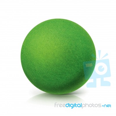 Eco Green Ball On White Background Stock Photo