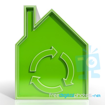 Eco House Showing Environmentally Friendly Home Stock Image