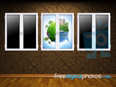 Ecology Window Stock Image
