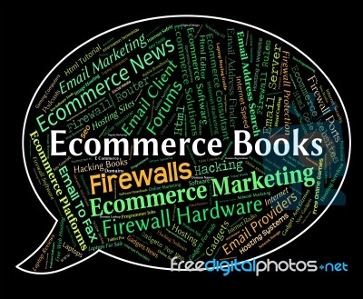 Ecommerce Books Representing Online Business And Fiction Stock Image