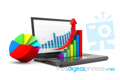 Economical Business Chart And Graph Stock Image