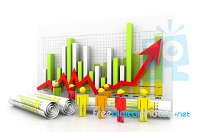 Economical Business Chart And Graph Stock Image