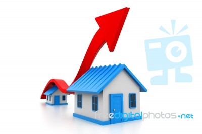 Economical Home Sale Graph Stock Image