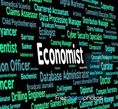 Economist Job Means Macro Economics And Fiscal Stock Image