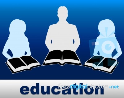 Education Books Represents Studying Development And Training Stock Image
