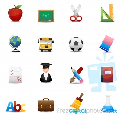 Education Icons  Stock Image