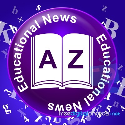 Education News Shows Social Media And Article Stock Image