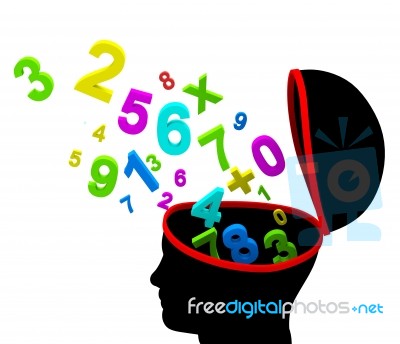 Education Numbers Indicates Educated Tutoring And Educate Stock Image