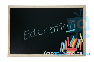 Education On  Blackboard Stock Image