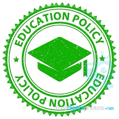 Education Policy Shows Stamped Schooling And Procedure Stock Image