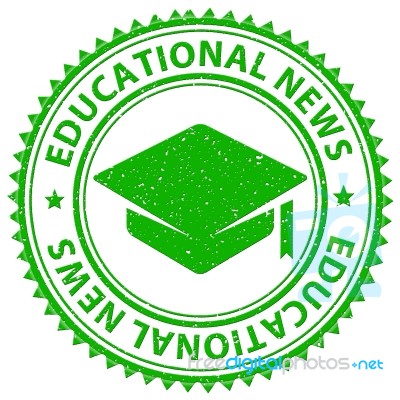 Educational News Represents Tutoring Educate And Newsletter Stock Image
