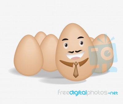 Egg Businessman Stock Image