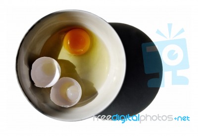 Egg In Bowl Stock Photo